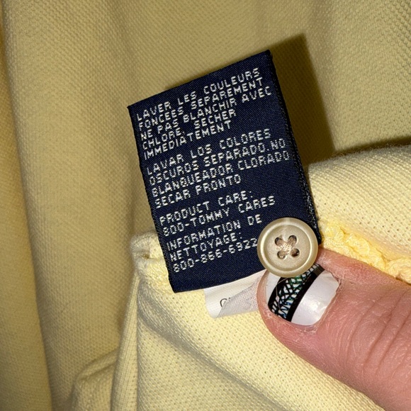 Tommy Hilfiger Soft Yellow Polo Shirt - Picture 8 of 9